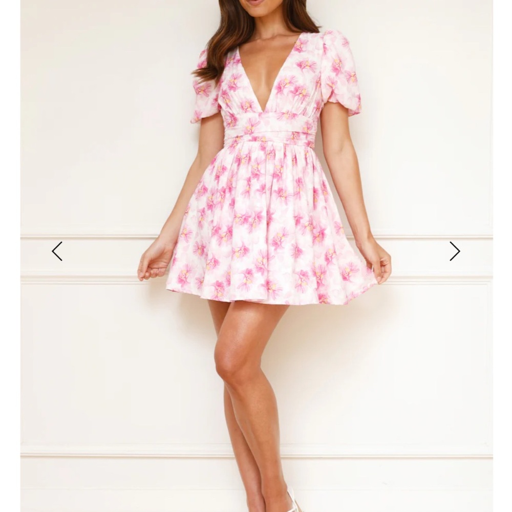 Hello Molly Pink Floral Mini Dress NWT